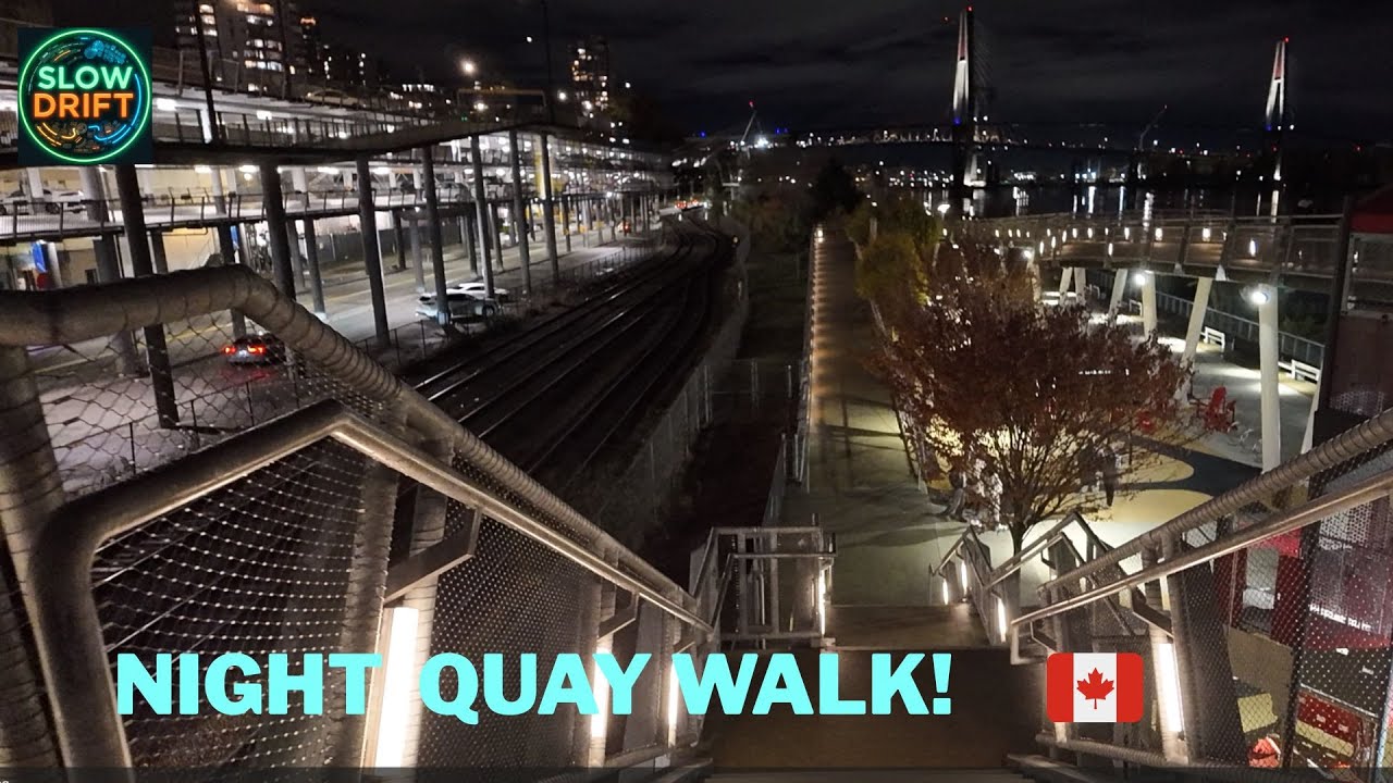 Evening Walk at New Westminster Quay | Waterfront Walk | 2K 30FPS