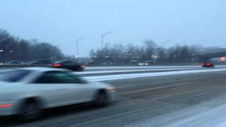 Rt. 4 Paramus, NJ Snowy Roads & Plows 12-14-2013