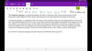 MAT 108 Fall 2021: Frequency Polygon (Section 11-2)