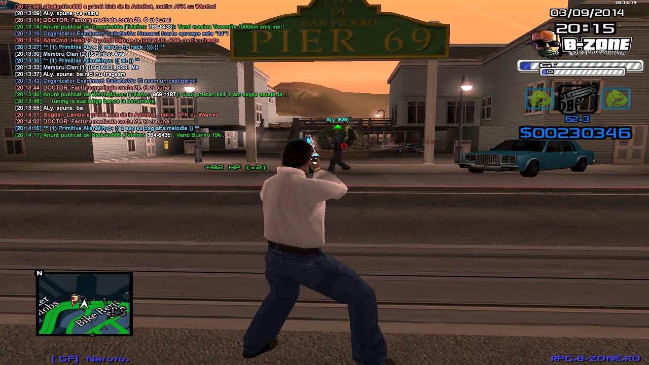 [B-Zone] Naruto playing samp in 69 Pier Mobs