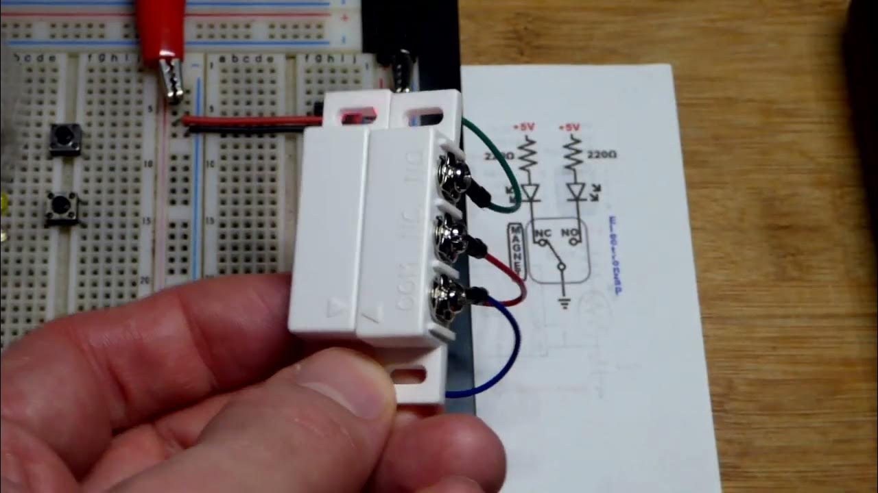 Magnetic reed switch common normally open and closed terminals youtube