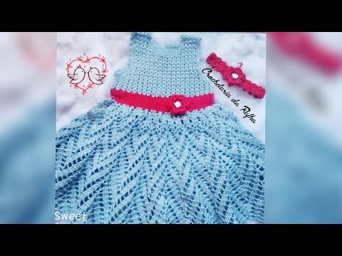 passo a passo vestido de croche infantil