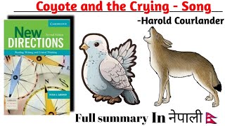Coyote And The Crying Song By Harold Courlander Full Summary In Nepali B.ed First Year Major Eng.