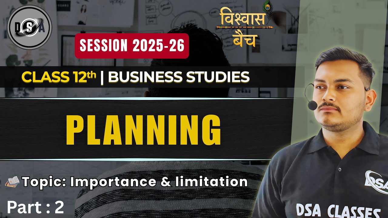 Chapter 4: Planning – Importance & Limitations | Easy Explained | DSA ...