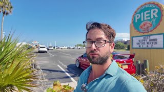 Employees park outside Cocoa Beach Pier parking lot, creating fewer spots for public