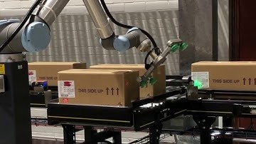 Palletsing cell using UR collaborative robots