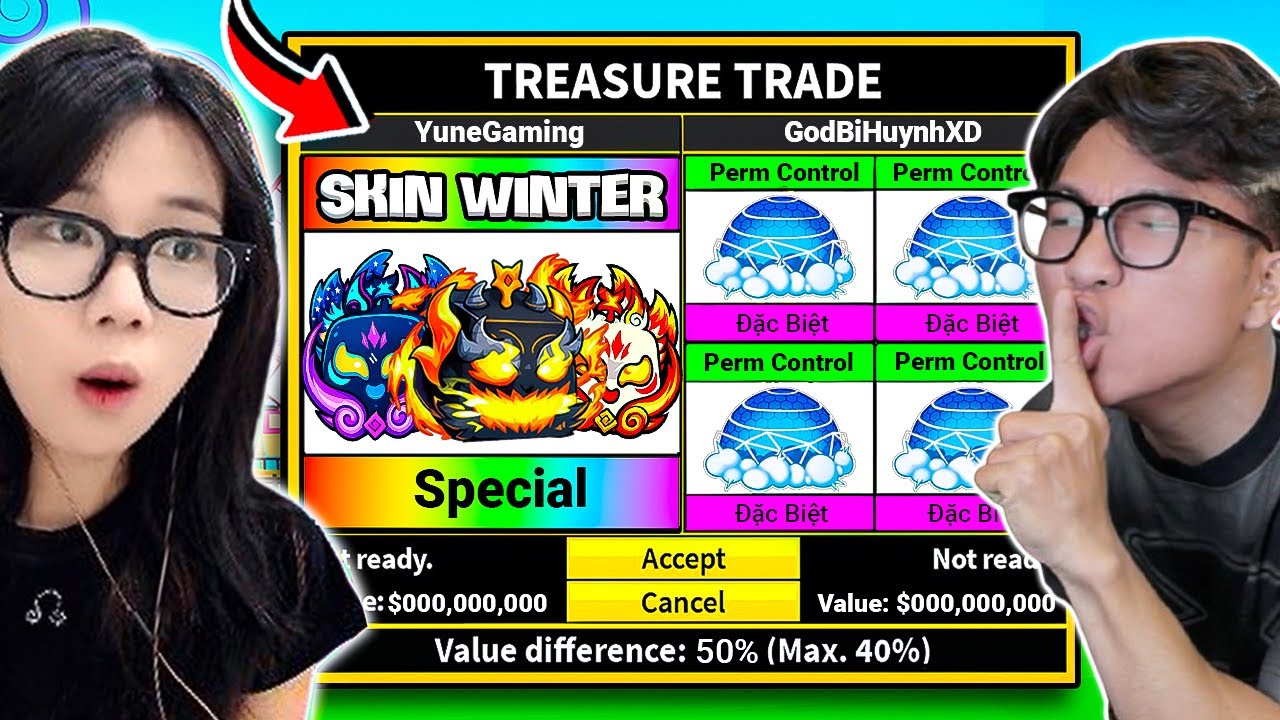 YUNE MỞ RA DRAGON EMBER VÀ TRADE PERM CONTROL VỚI BI HUỲNH TRONG BLOXFRUIT