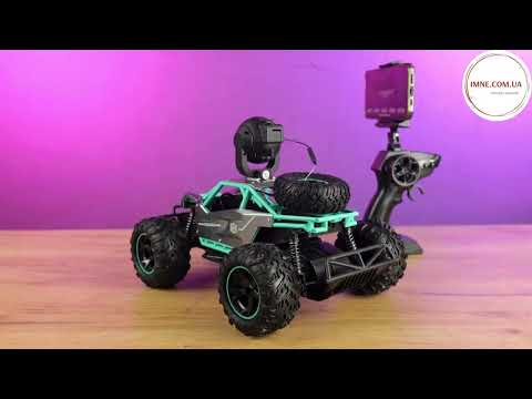 Радиоуправляемый джип внедорожник с wifi камерой мальчику игрушка едет 30 км/ч 1:14 2 цвета драйв трюки свет, видео 1
