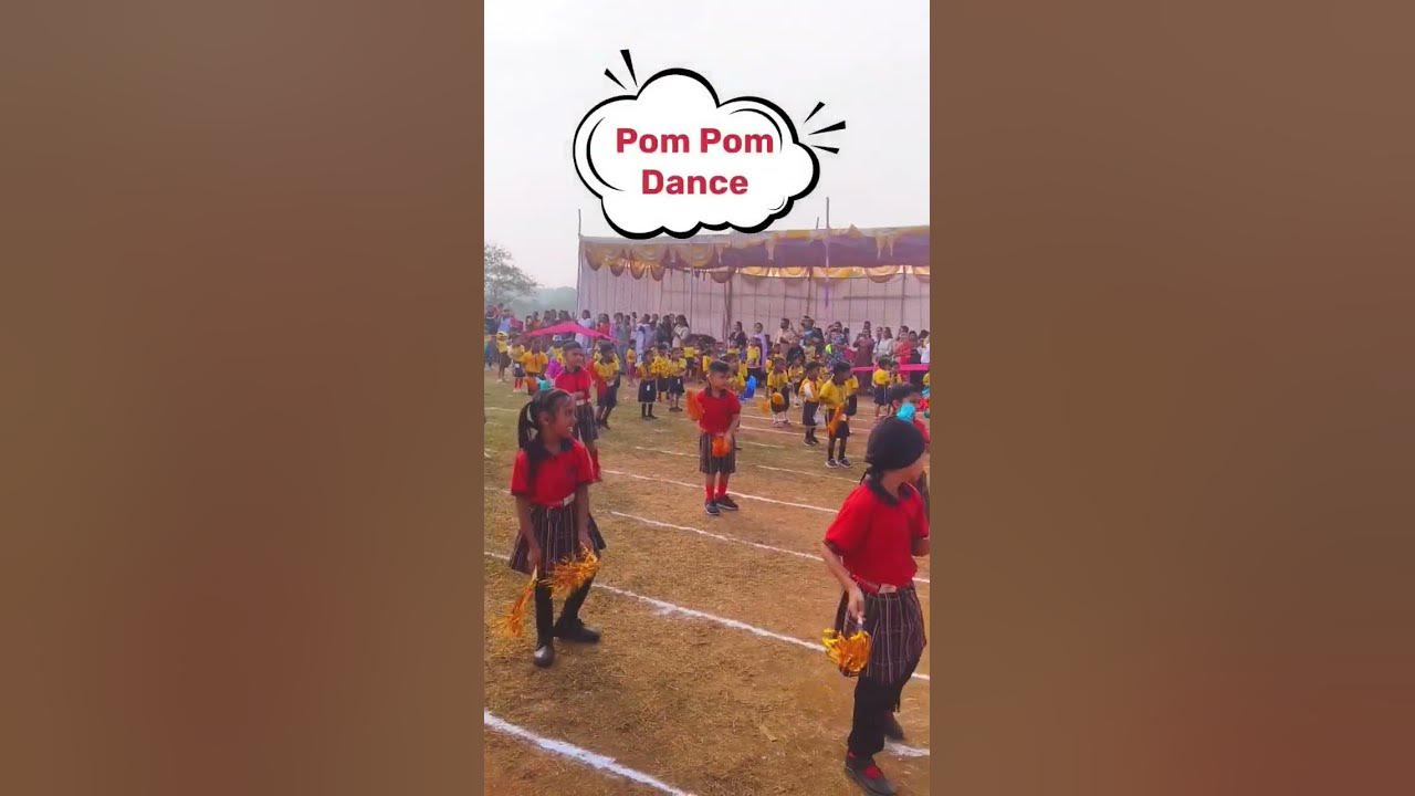 Pom Pom Dance 🎉🧑🏻‍🎤| Annual Sports Day fun dance for preschool kids 🪩 #preschoolgames #pompomdance 🎈