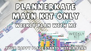 Weekly Plan with Me | Using ONLY main kit sheets from PLANNERKATE