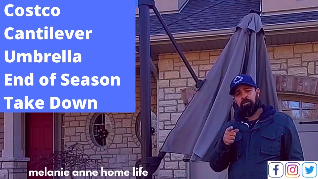 Costco Cantilever Umbrella take down (Quick) YouTube