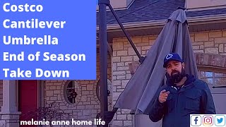 Costco Cantilever Umbrella take down (Quick)