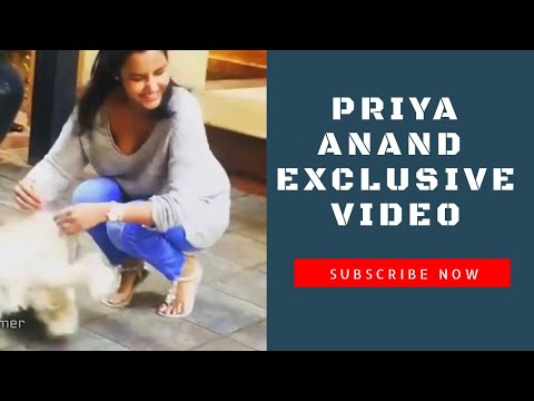 Priya Anand (Kayamkulam Kochunni Fame) Play With His Pet