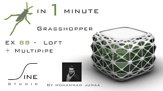 Grasshopper in 1 minute - EX 88 - Loft + Multipipe