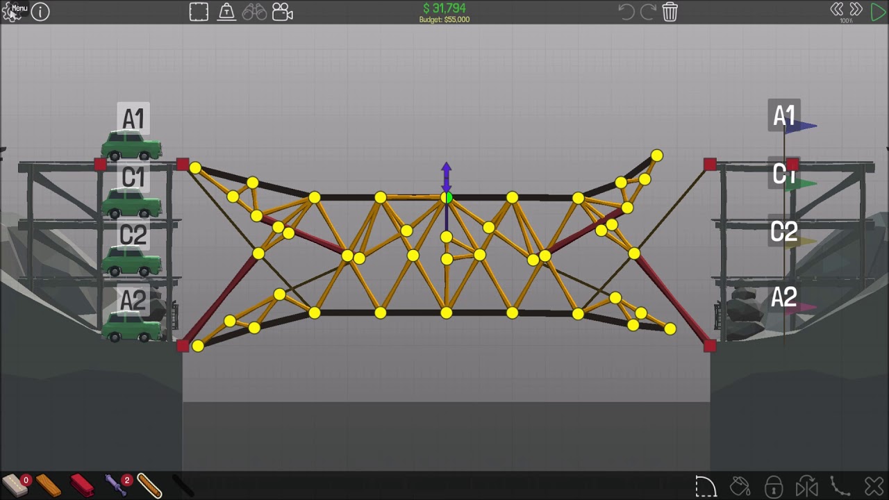 Poly Bridge 6-4: Two by two --- - YouTube