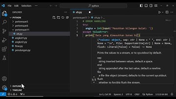 Belajar Python - Part 10 Error Handling