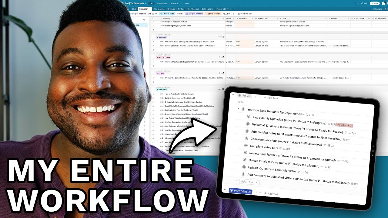 How to Create Your YouTube Content Calendar in MINUTES with Airtable ...