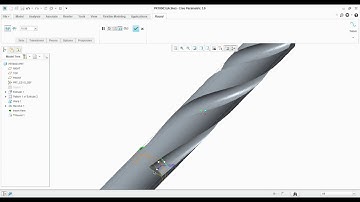 Creo Part Modelling Tutorial | Drill bit in creo | creo part design Tutorials