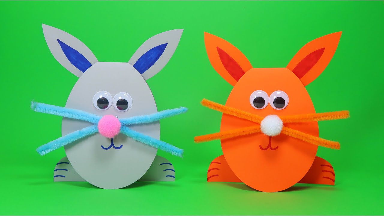EASY Easter gift card 🐰 Paper RABBIT Craft Ideas - DIY - YouTube