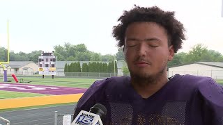 New Haven junior offensive/defensive lineman Justin Richardson practice interview 8/6/2026