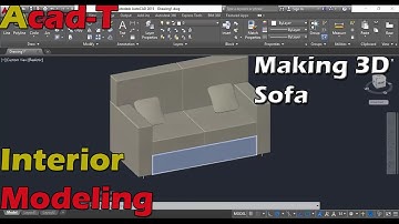 How to make 3d Sofa in autocad 2015 - AutoCAD Tutorials 2015 |making 3d sofa|  Acad-T