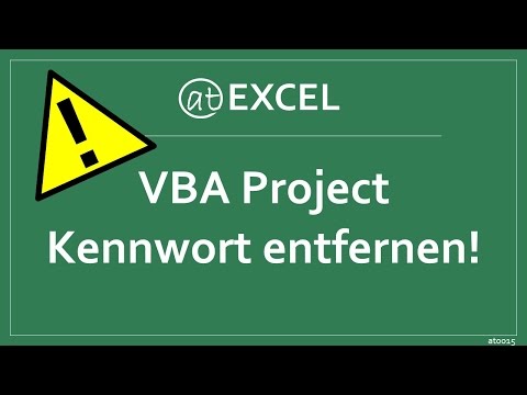 Passwort aus VBA-Project entfernen - Excel-Hinweis