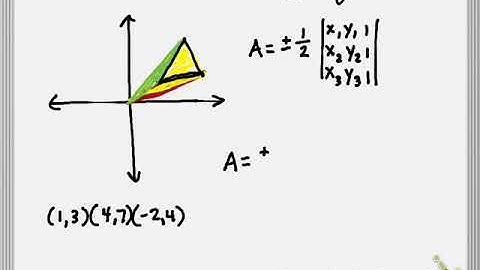 using a matrix to find the area of a triangle