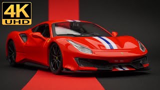Ferrari 488 Pista, 4K UHD - 1/24 Bburago
