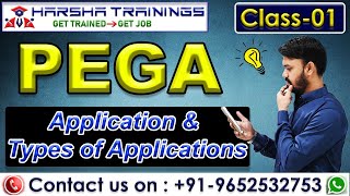 Famous Pega Regular Class 01| Application and Types of Application in Pega | Pega Tutorial for Beginners Profile