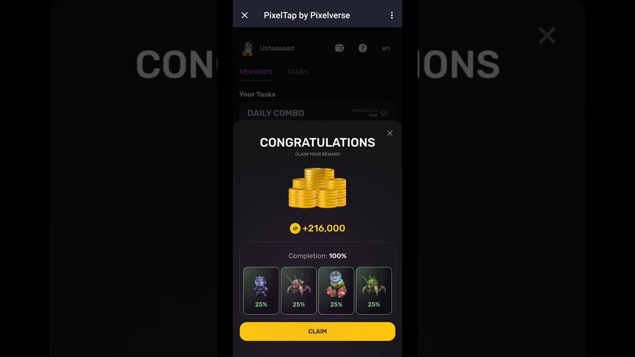 today pixel tap combo card.  pixel tap combo card 2024 