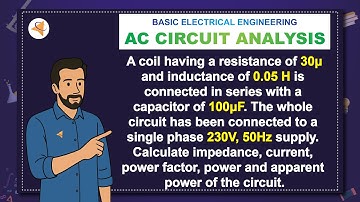 (V-M2-Electrical) Prob-9: A coil having a resistance of 30 Ω and inductance of 0.05 H is connected
