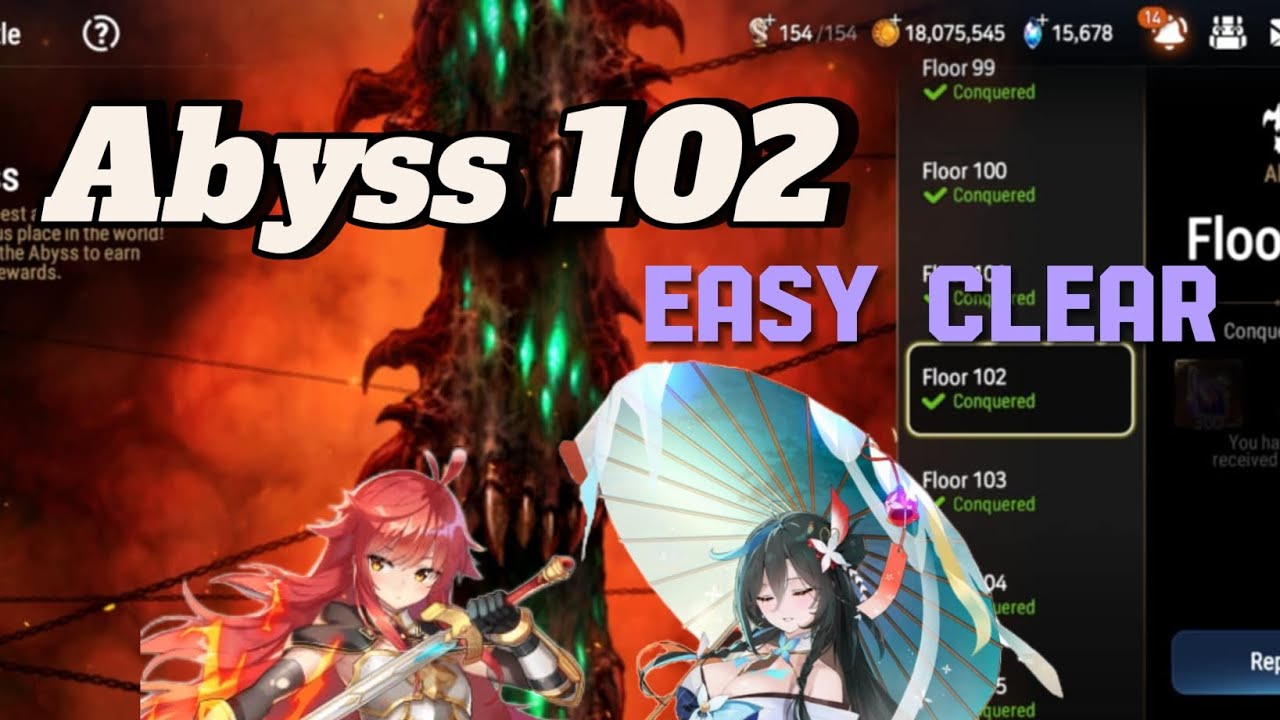 Abyss 102 Easy Clear with Cermia and AS Flan - Epic Seven