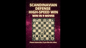 Scandinavian Defense High Speed Win | Chess Openings | Chess Tricks | Chess Game | Learn Chess