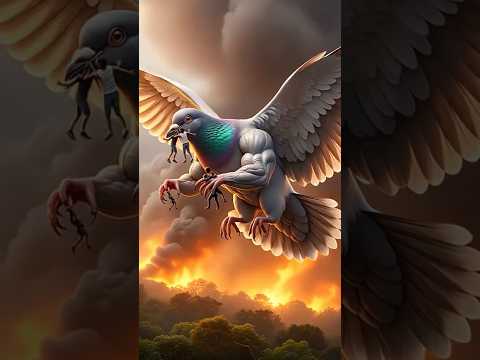 “🔥Fire in Amazon forest, pigeon saved lives of people”||#ai #pigeon #shorts #india
