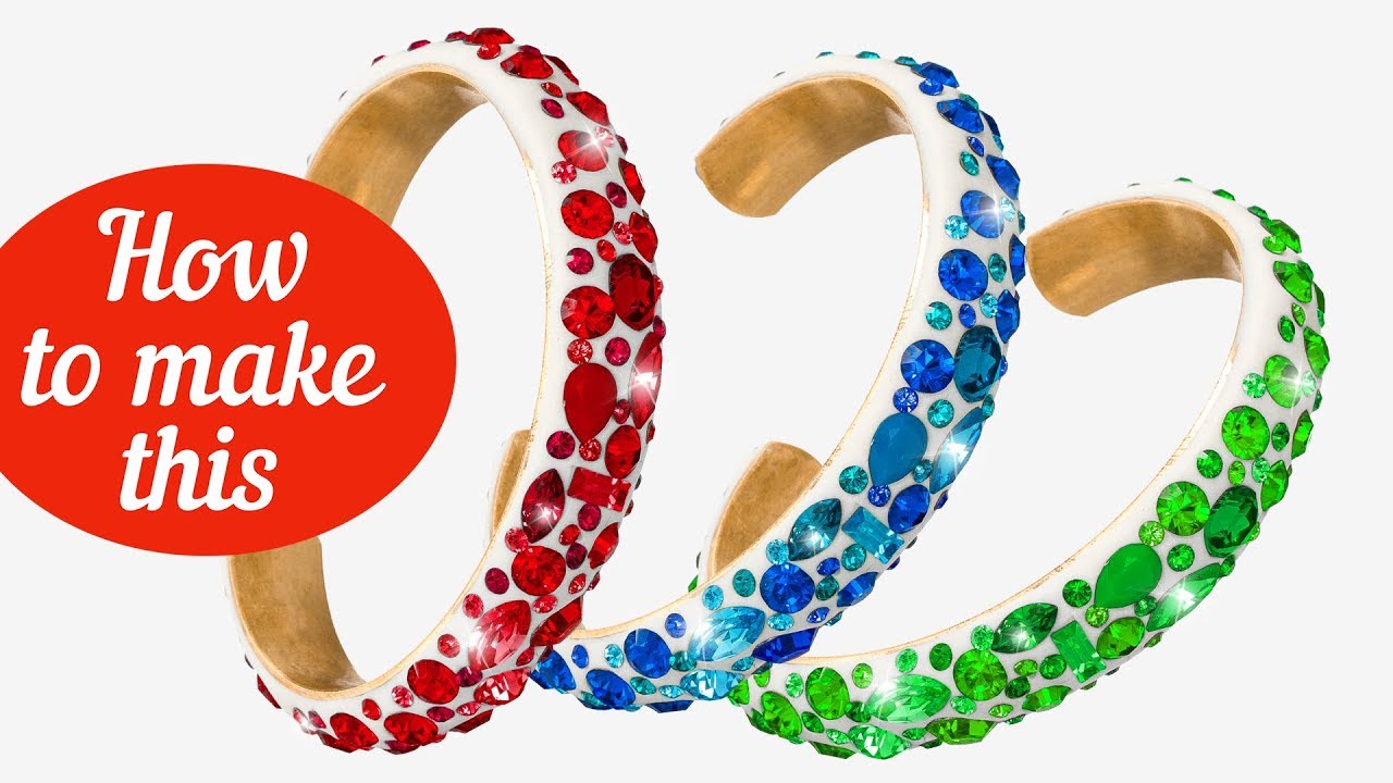 DIY Crystal Clay | Simple Spectacular Bracelet | Sparkle Cuff