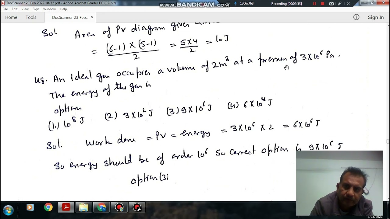 thermodynamics + thermal properties + kinetic theory of gases Q46 to Q49 Jee main year 2019 solution