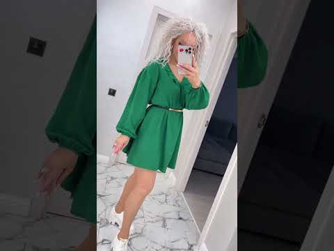 Легка жіноча сукня літня "Джулія" однотонна (Розміри Onesize S/M), Зелена, видео 1