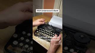 How to use all functions on a 1924 Underwood 3-Bank antique portable typewriter
