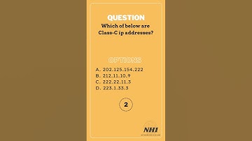MCQ-141 | Which of below are Class-C ip addresses?