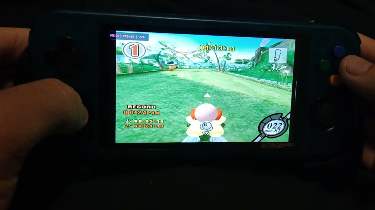 Retroid Pocket 3 Plus - Kirby's Air Ride. MMJR2 Dolphin. GameCube Emulation