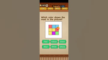 Super Brain Level 108 Which color shows the most in the picture? Walkthrough