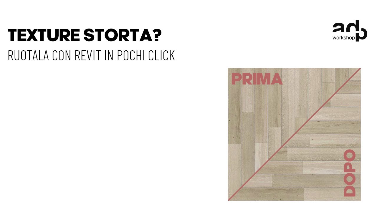 Revit: Come ruotare perfettamente le texture con i Motivi di Modello