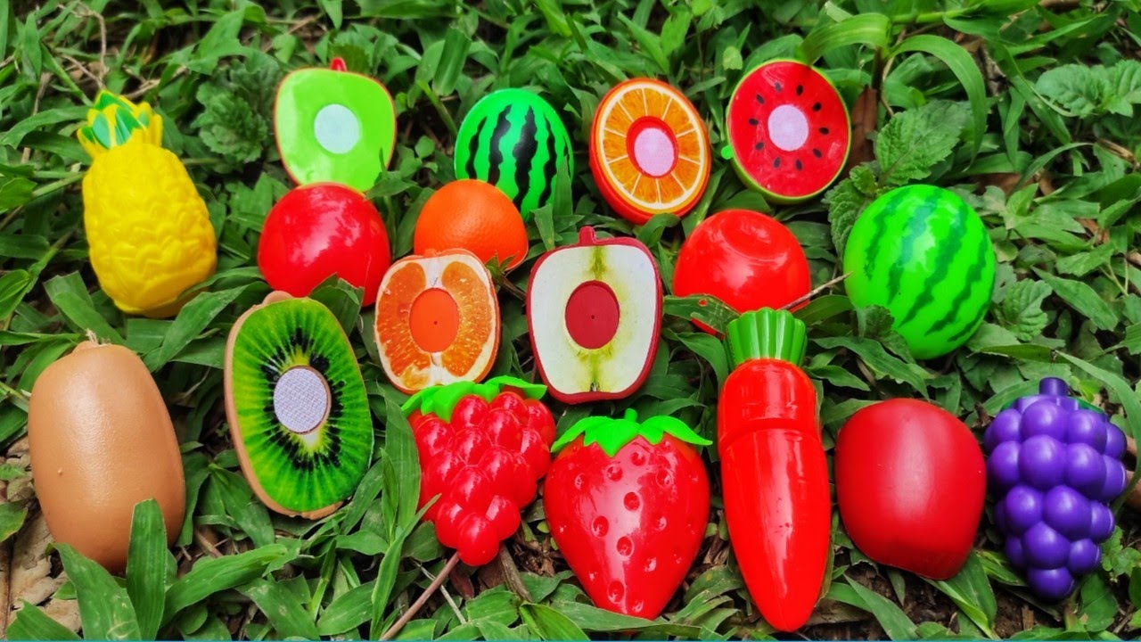 ASMRstatisfayingtoy watermelon fruit toy grape eat pineapple toy