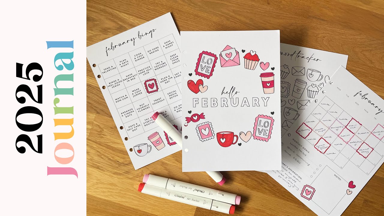 Set up my February Journal with me! - YouTube