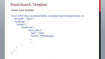 4.14 ElasticSearch Training - What is ElasticSearch Template Explained