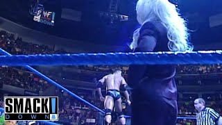 The Rock w/ Debra Vs Rikishi & Haku Part 1 - SMACKDOWN!