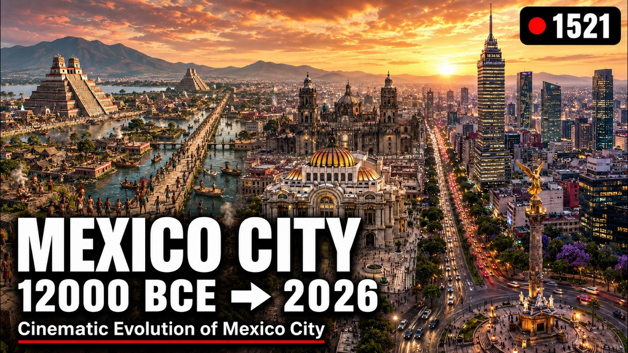 Evolution of Mexico City | Cinematic Timelapse: 17,000 Years by Lake Texcoco