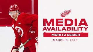 Mo Seider following Red Wings Practice | 3/2