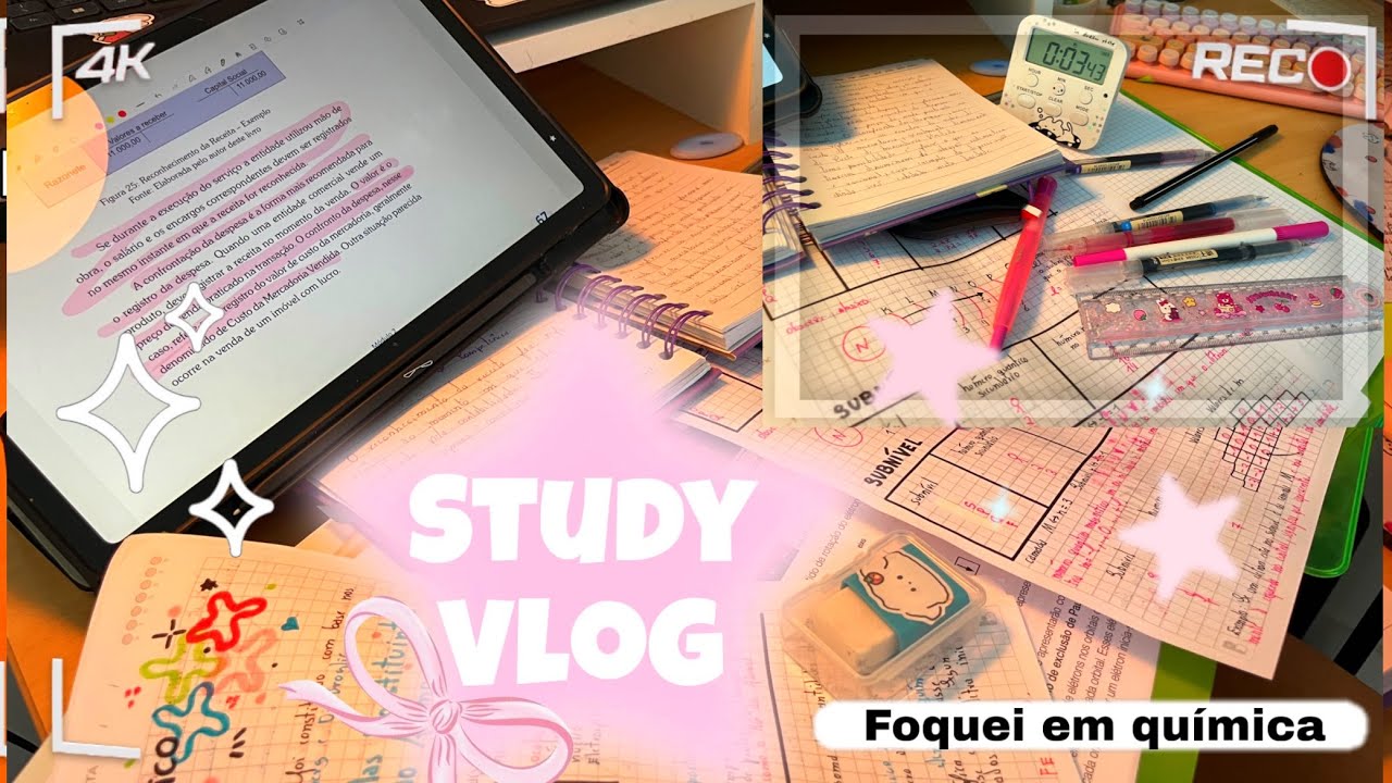 Study Vlog 🌱✨( Foco total em Química)  #study 