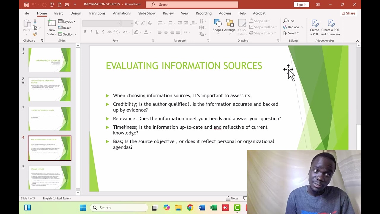 Understanding Information Sources: Exploring Primary Sources and Their role.